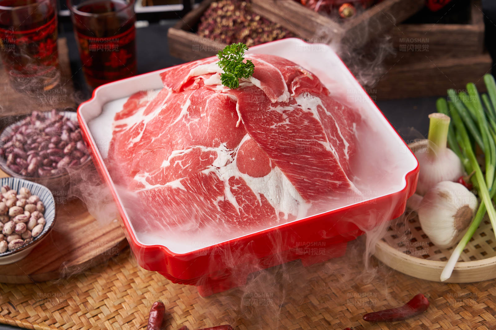 新鮮牛肉與香料