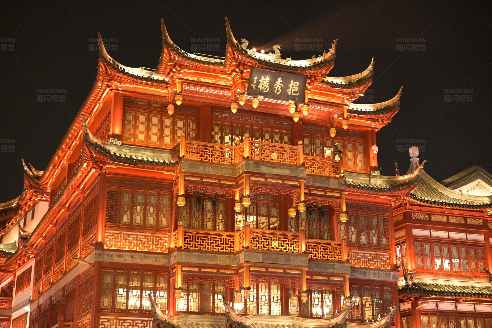 夜幕下的中國古建筑