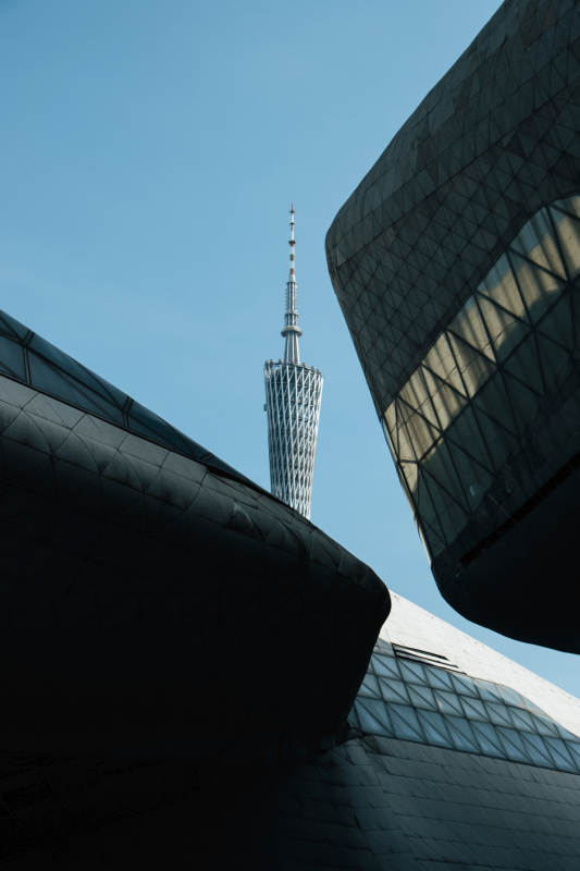 廣州塔與現(xiàn)代建筑