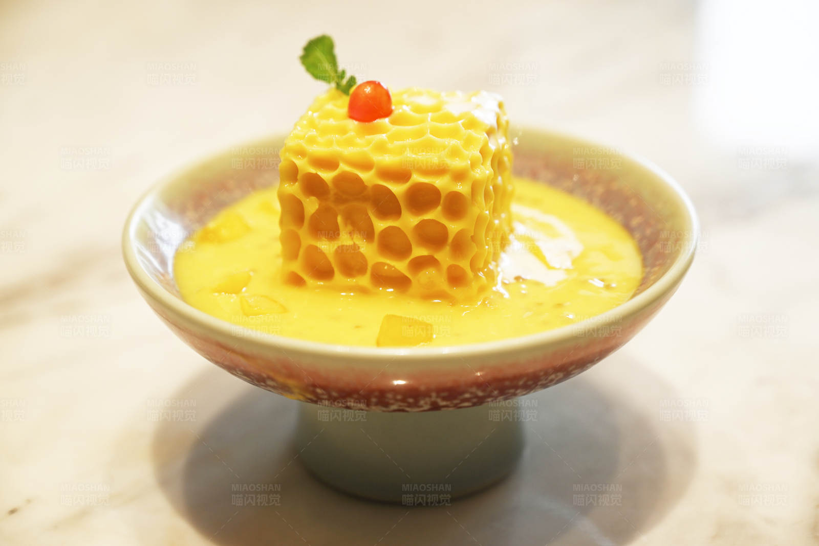 蜂巢芒果布丁