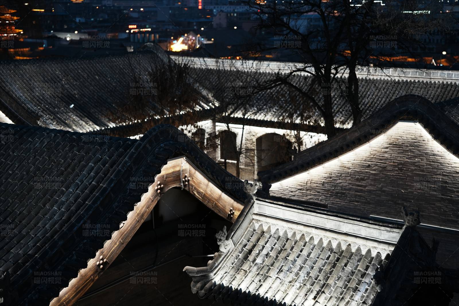 夜色古建筑