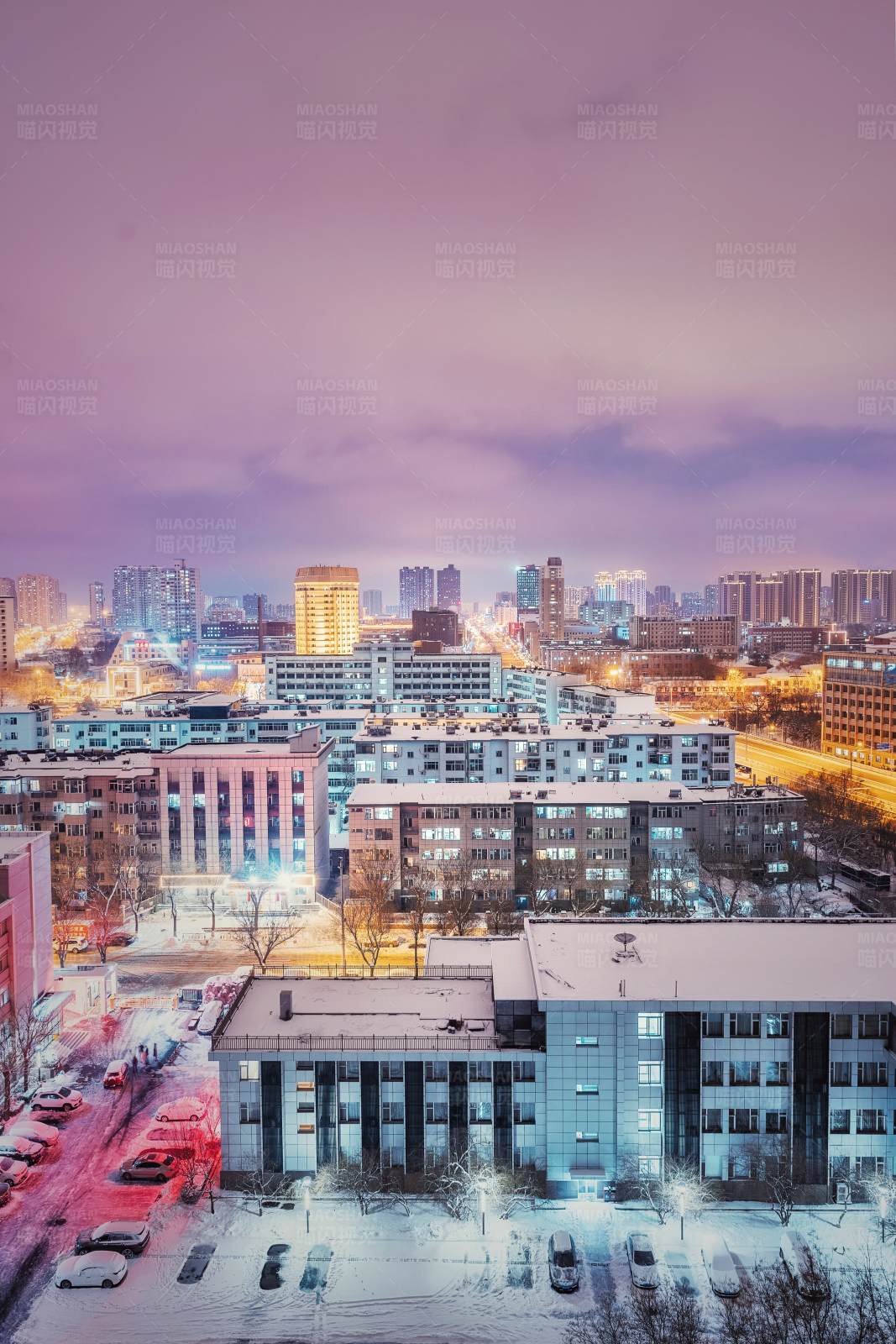 冬日城市夜景