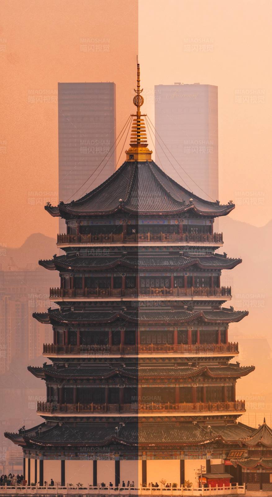 古今輝映的東山塔