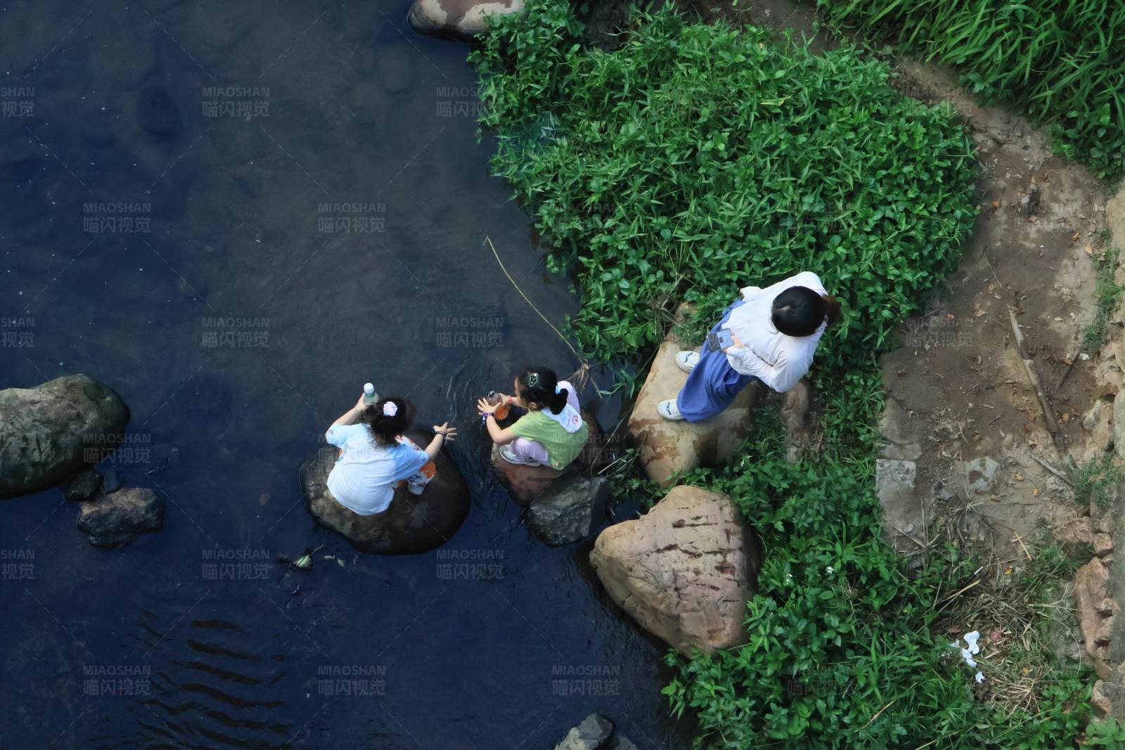 溪邊垂釣樂