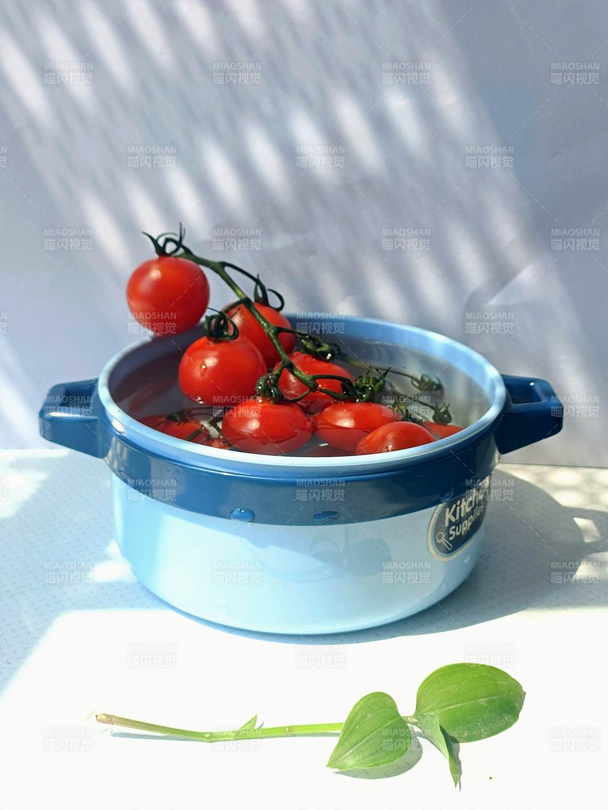 櫻桃番茄藍(lán)鍋陽光照