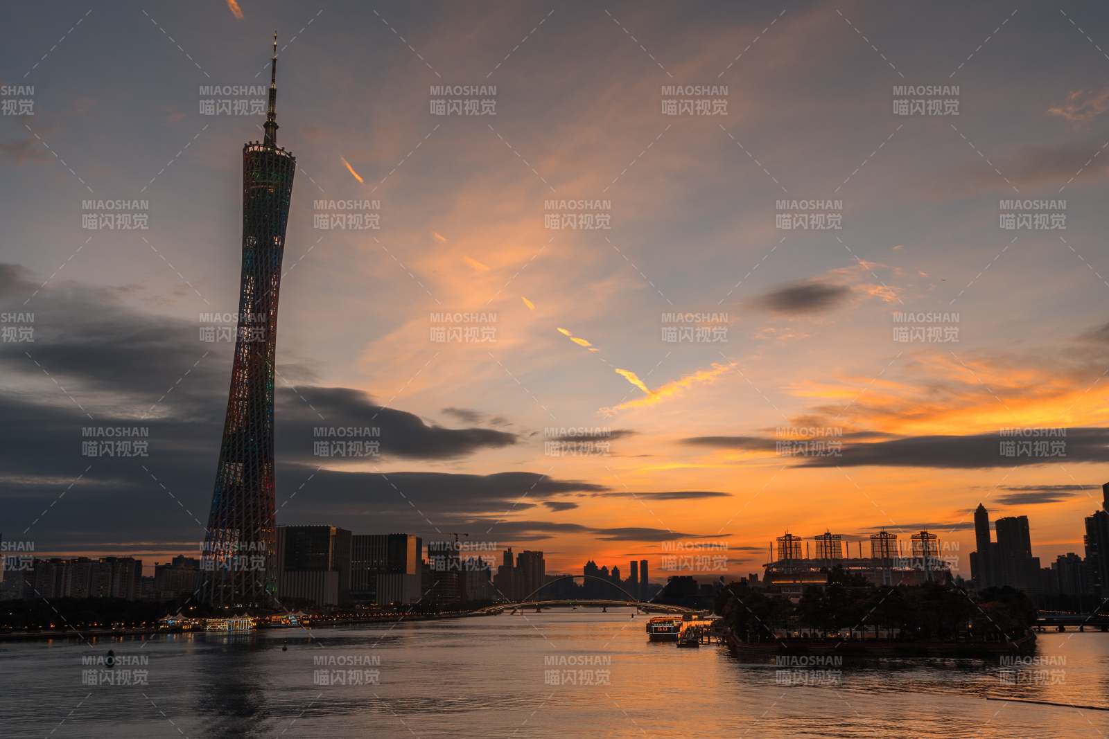 廣州塔夕陽美景