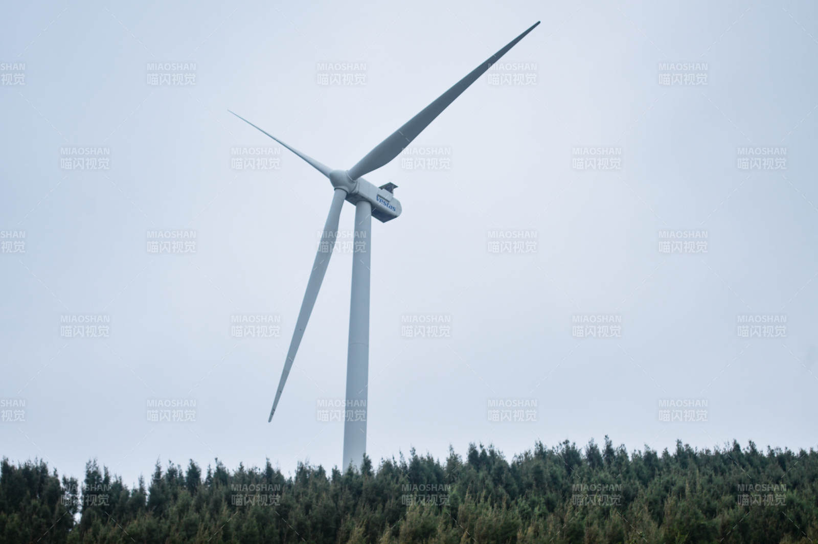 風中獨舞的風力發電機