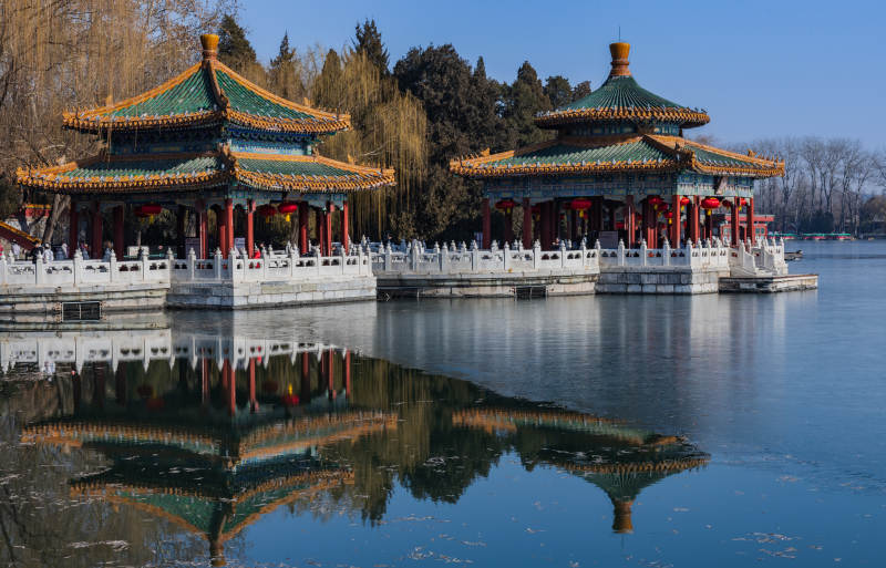 湖畔古亭映水靜—北海公園