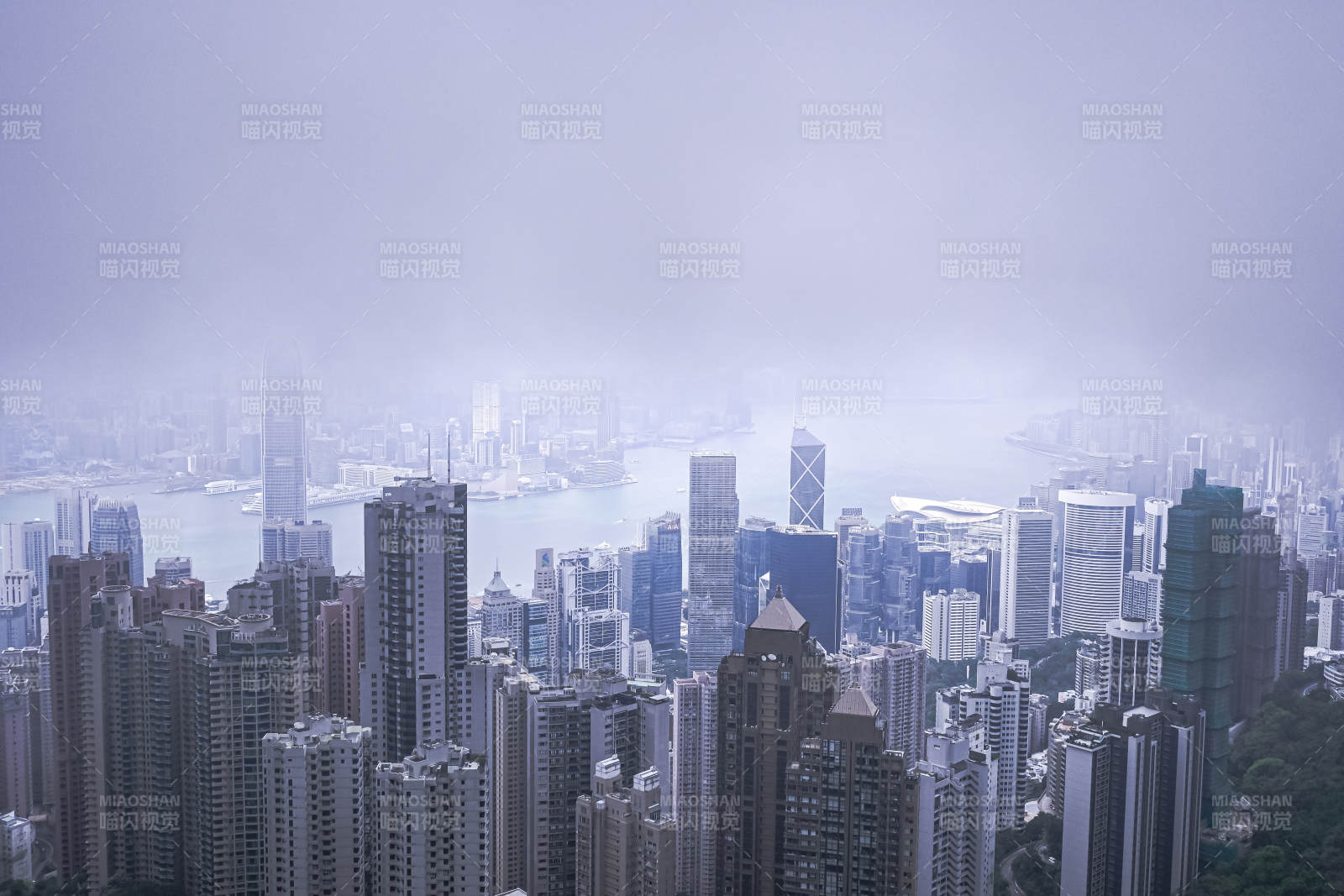 香港維港霧景