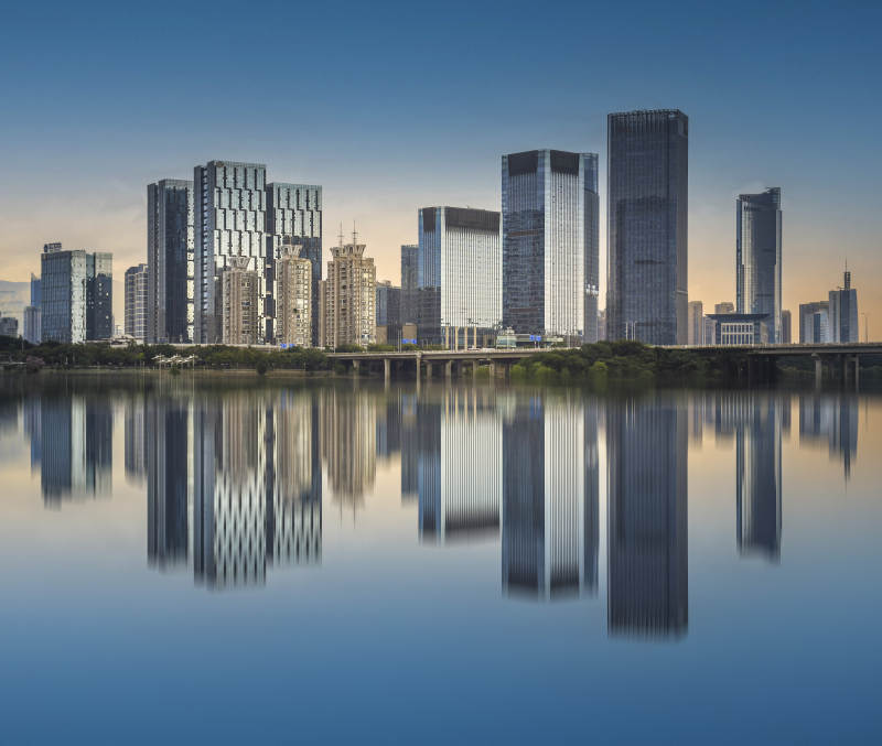 福州城市倒影