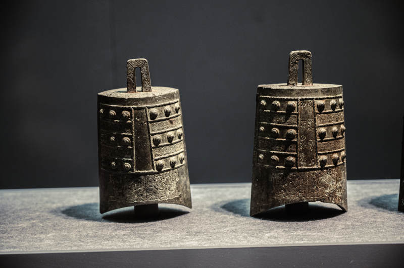 古代青銅編鐘展示