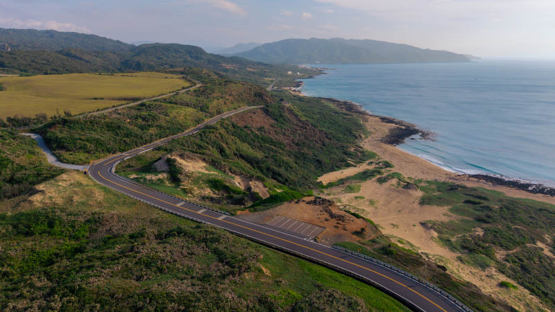 海岸公路鸟瞰图