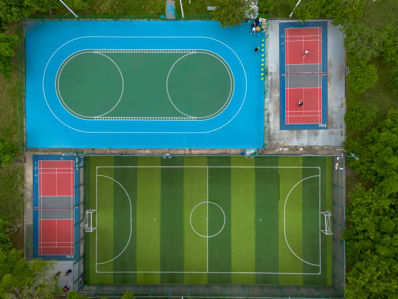 运动场鸟瞰图