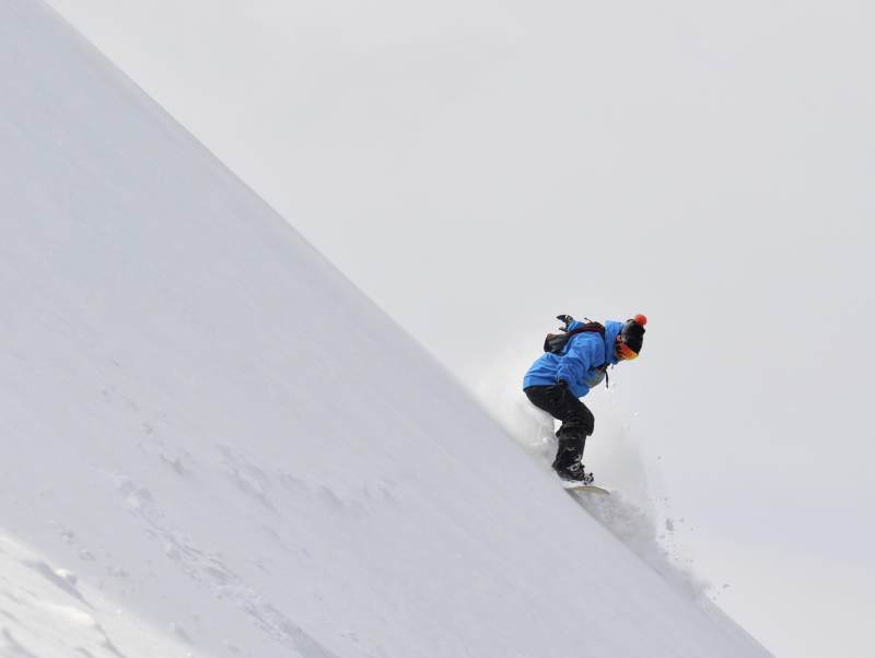 雪地滑板極限挑戰