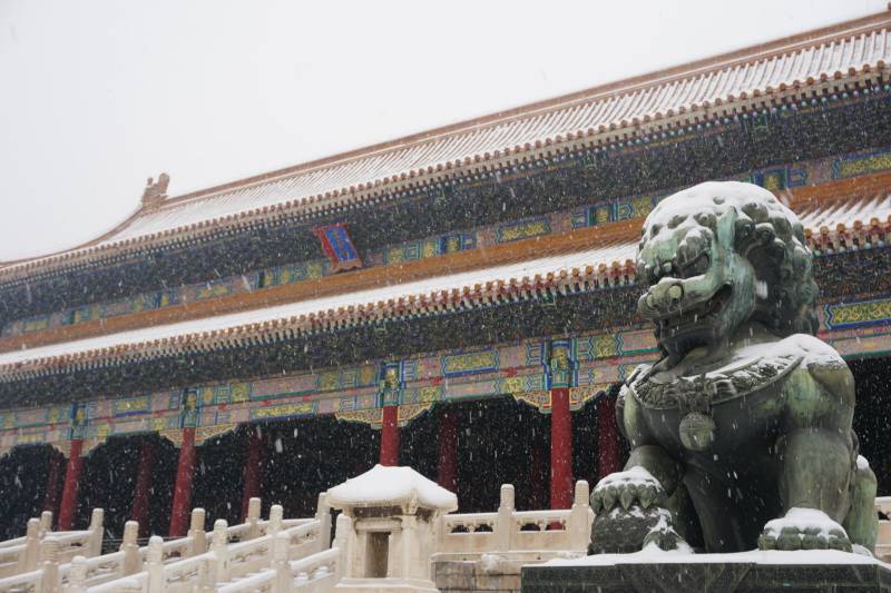 雪中的故宮