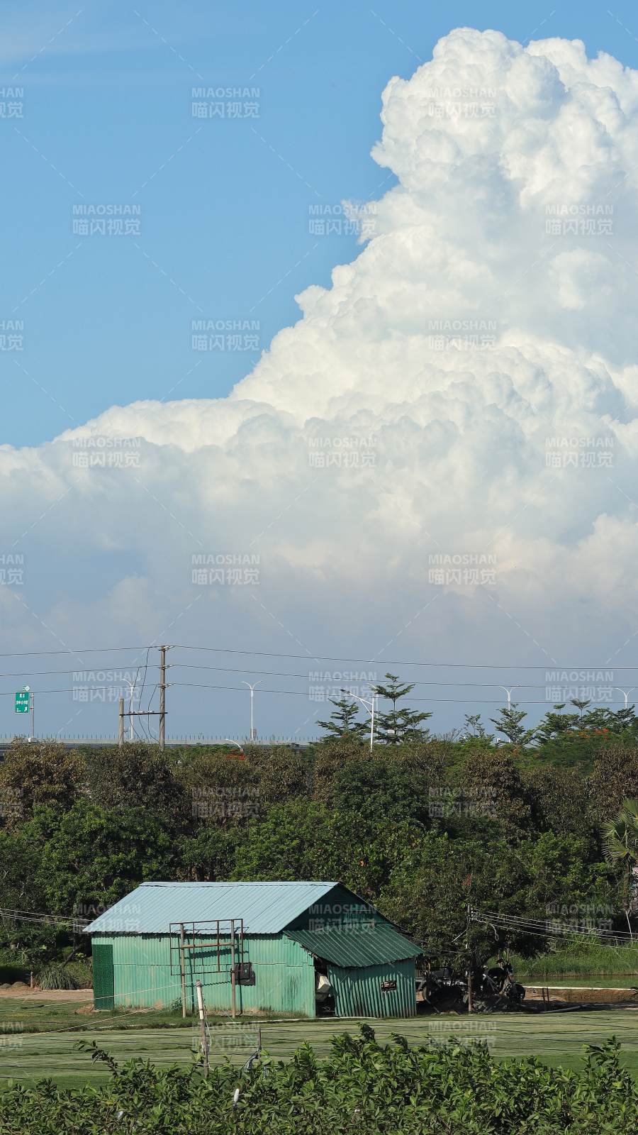 鄉村風景與積雨云