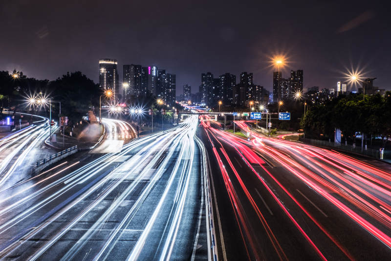 夜景車流