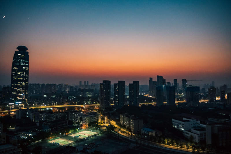 城市黃昏