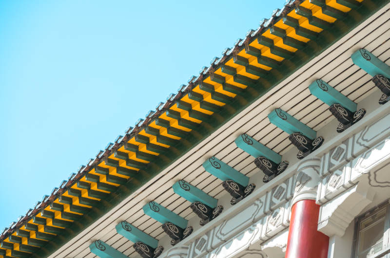 古建筑屋檐特寫