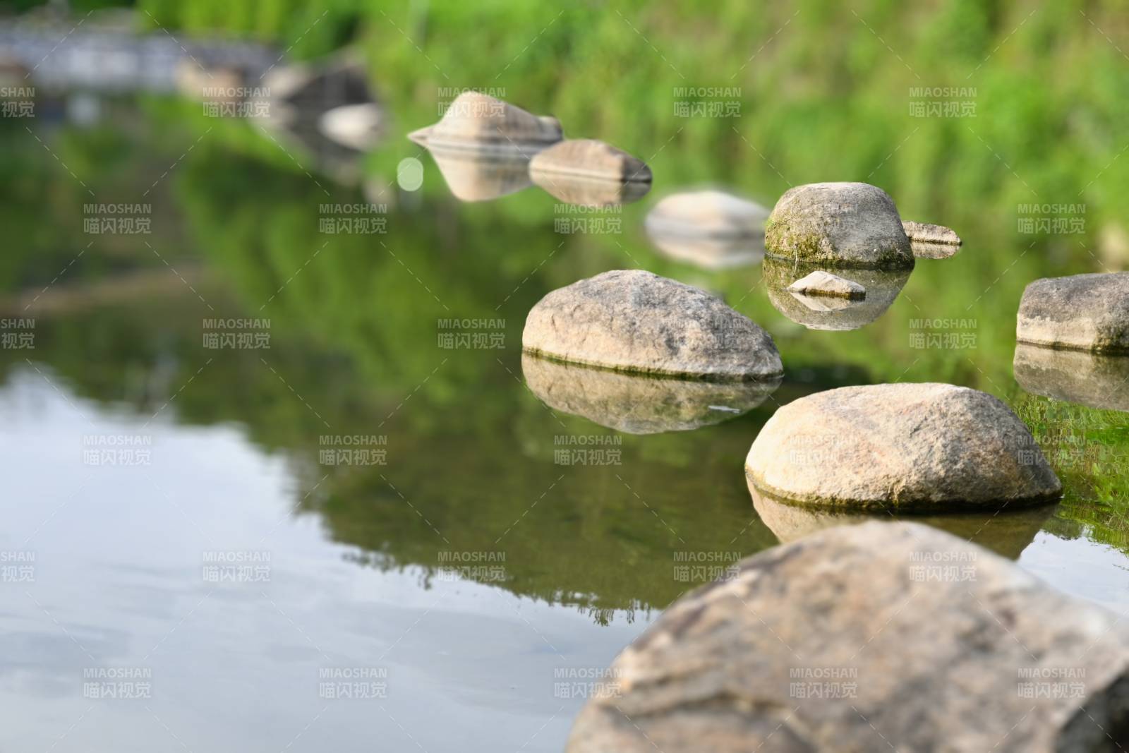 湖中石徑