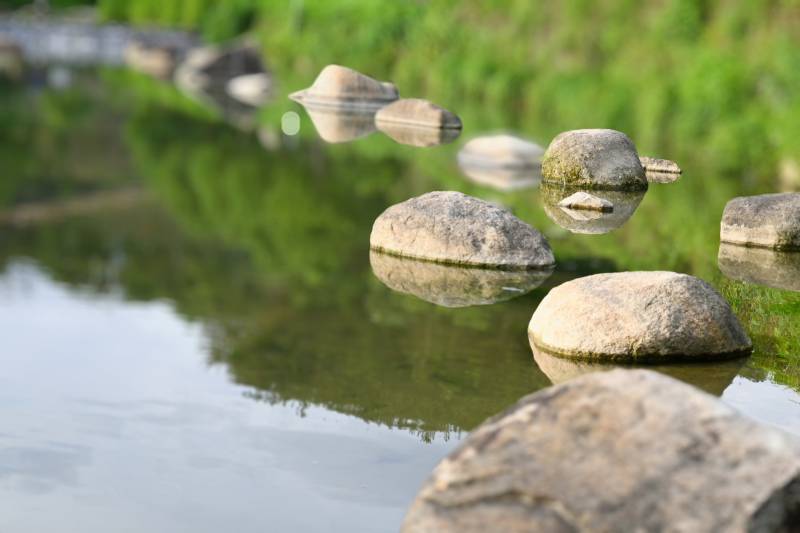 湖中石徑