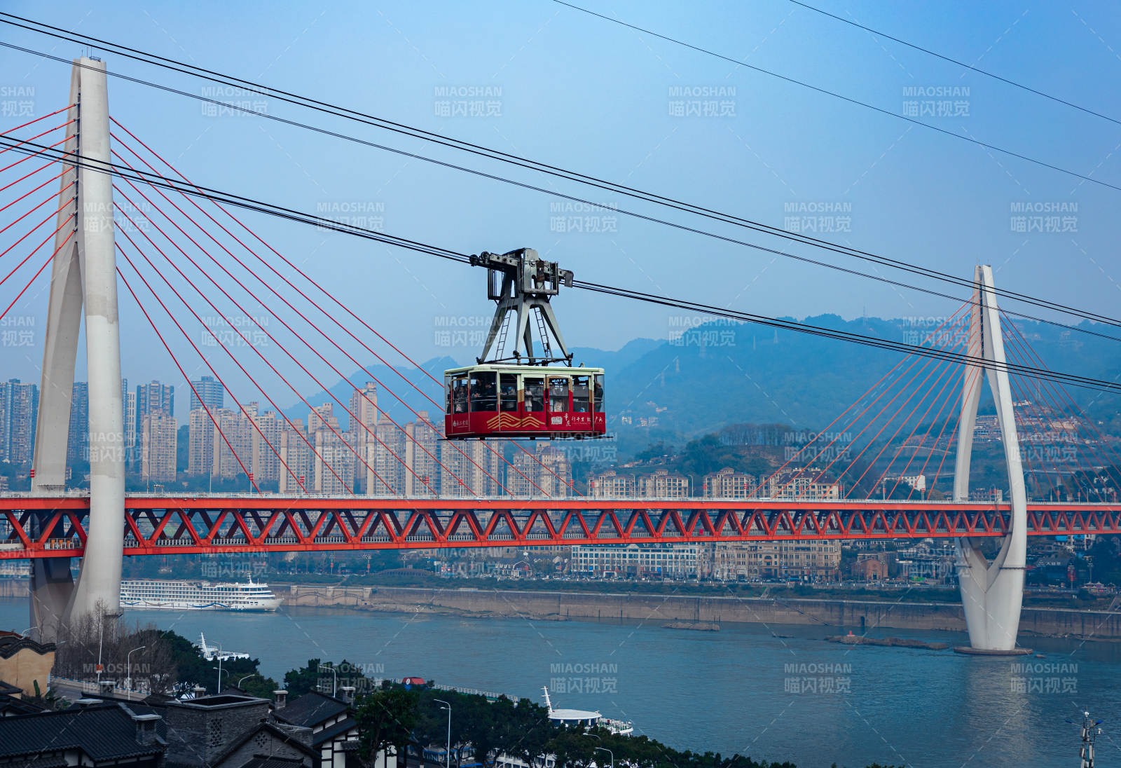 長江索道與大橋