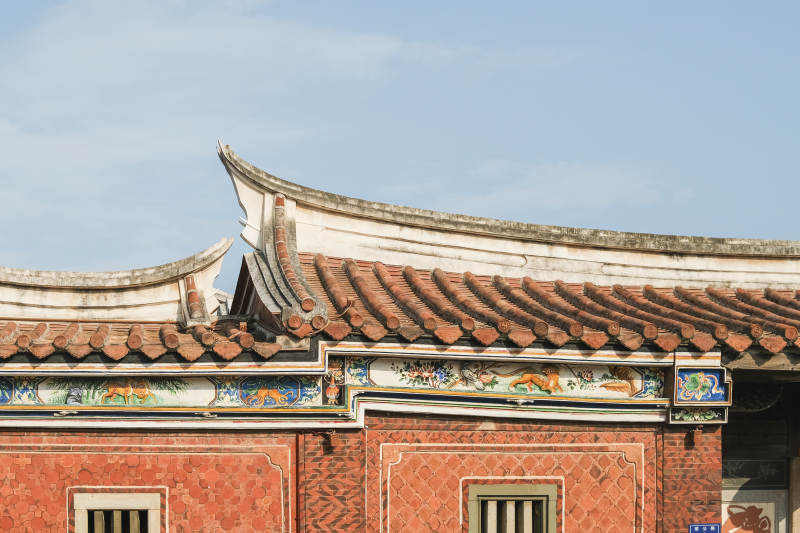 閩南古建筑屋頂特寫