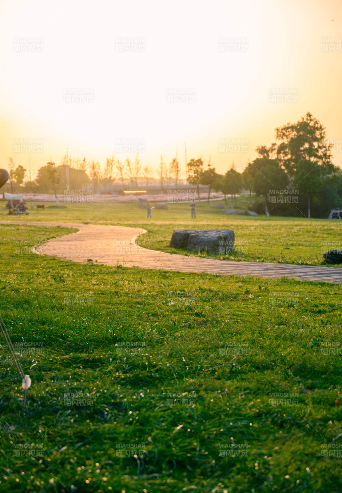 夕陽下的蜿蜒小徑