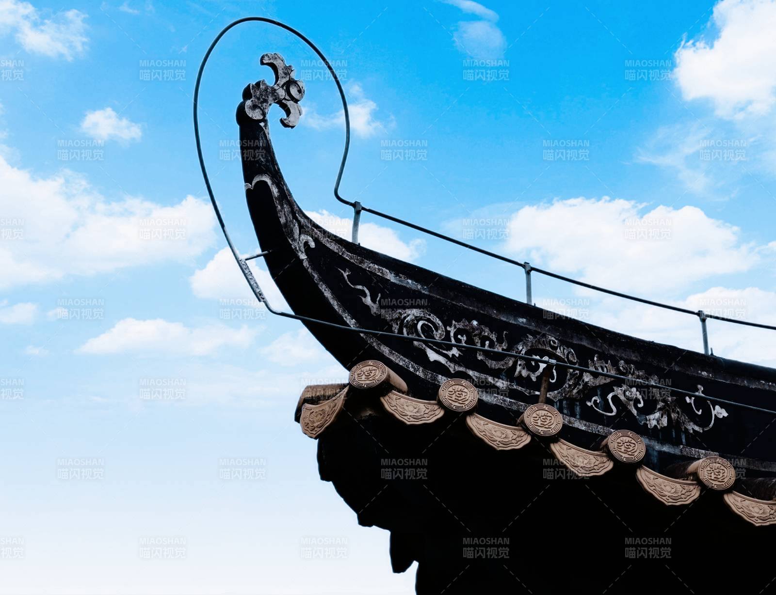 中國古代建筑屋檐特寫