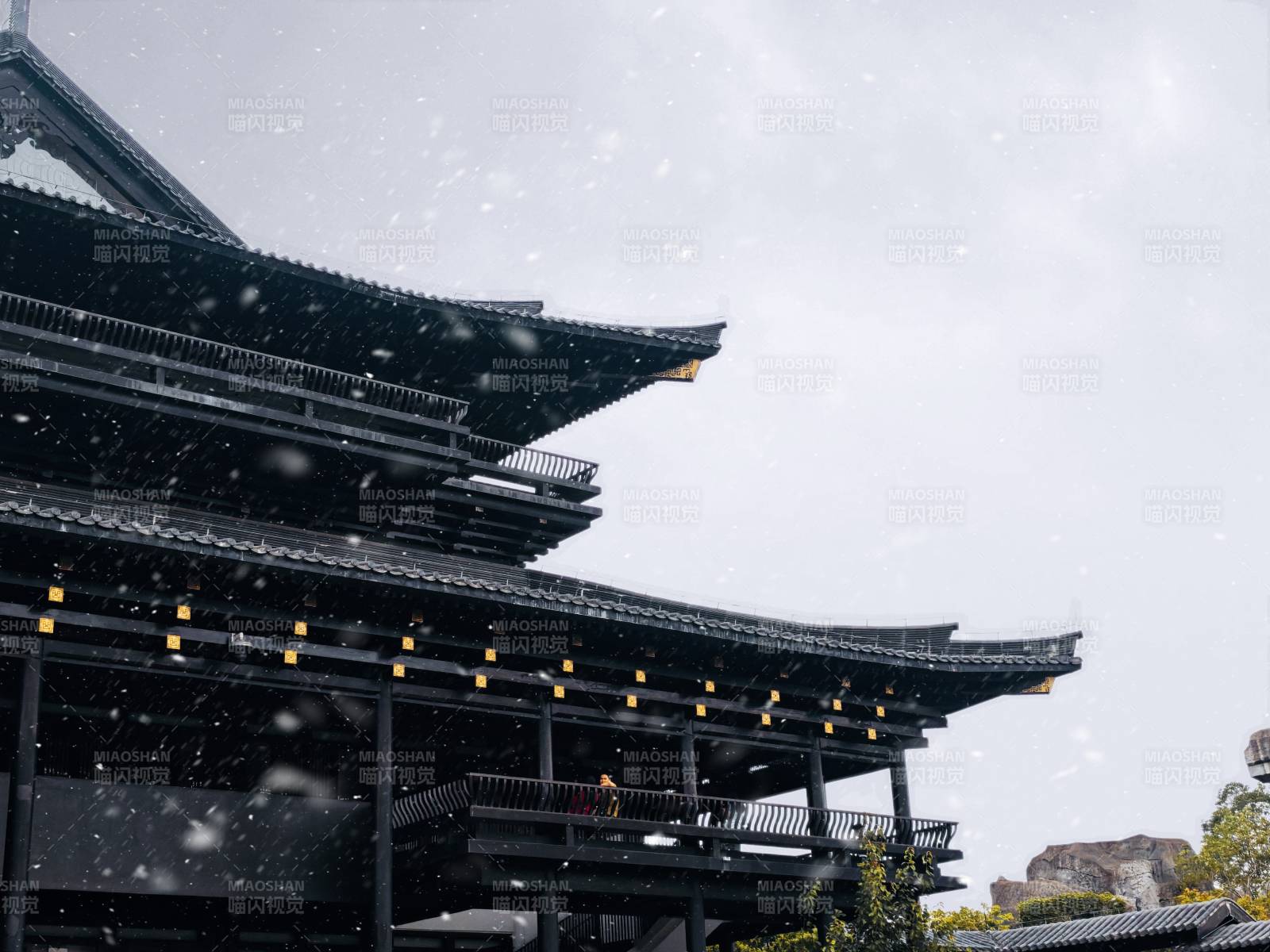 雪落古寺場(chǎng)景