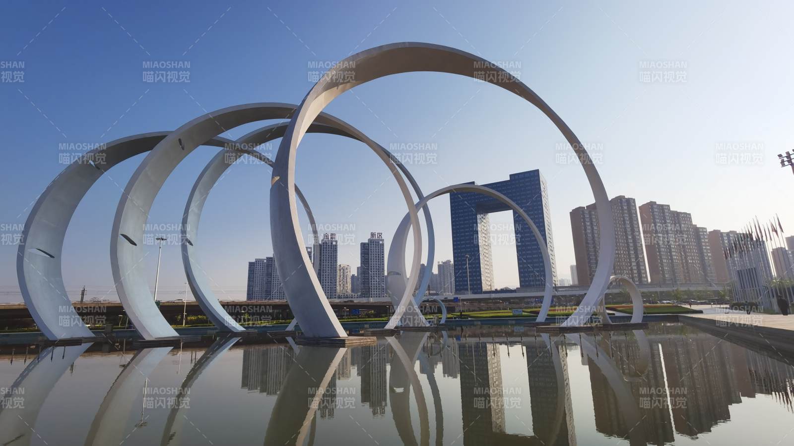現代城市雕塑與建筑群金普新區