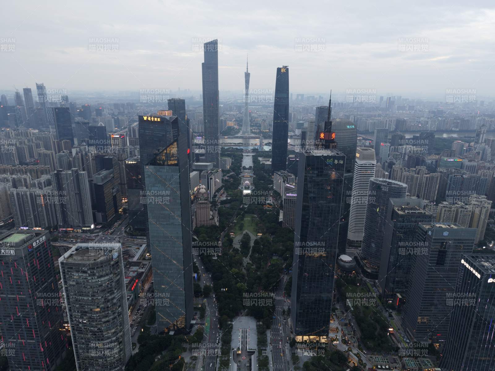 廣州城市天際線全景圖