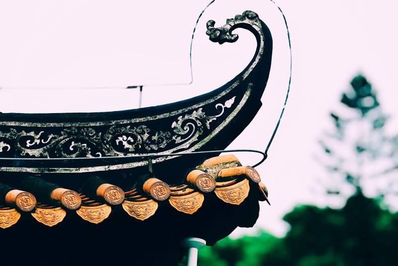 古建筑飛檐細(xì)節(jié)特寫(xiě)