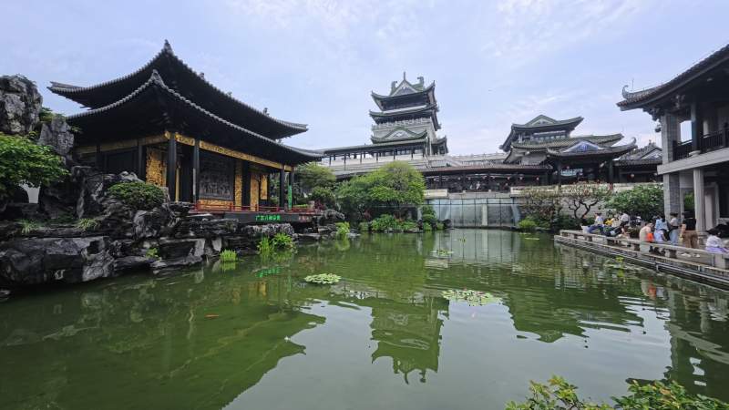 古典園林水景風光圖