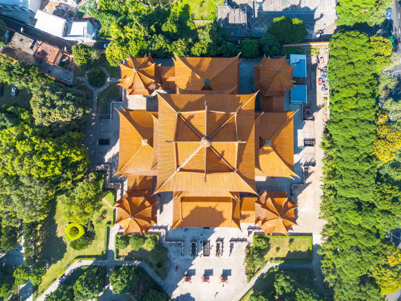 福州西禪寺古建筑群俯瞰圖