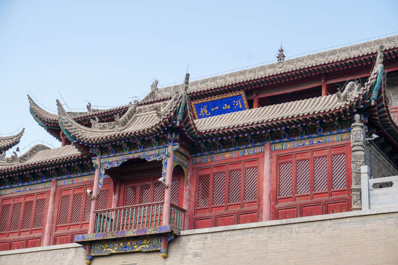 古建筑飛檐斗拱細節圖 銀川皇史晟