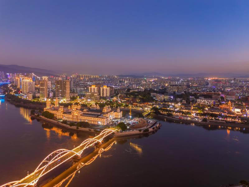 福州中洲島夜景燈火輝煌
