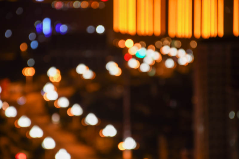 夜景燈光模糊背景圖