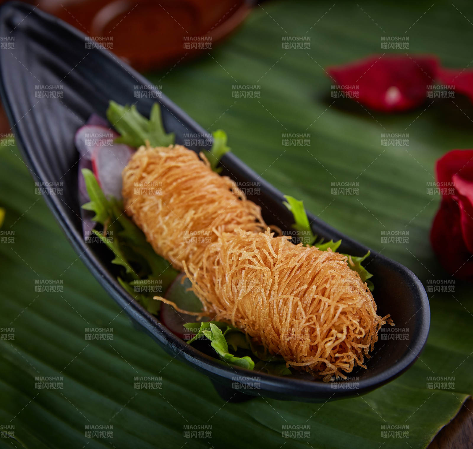 金絲卷配生菜