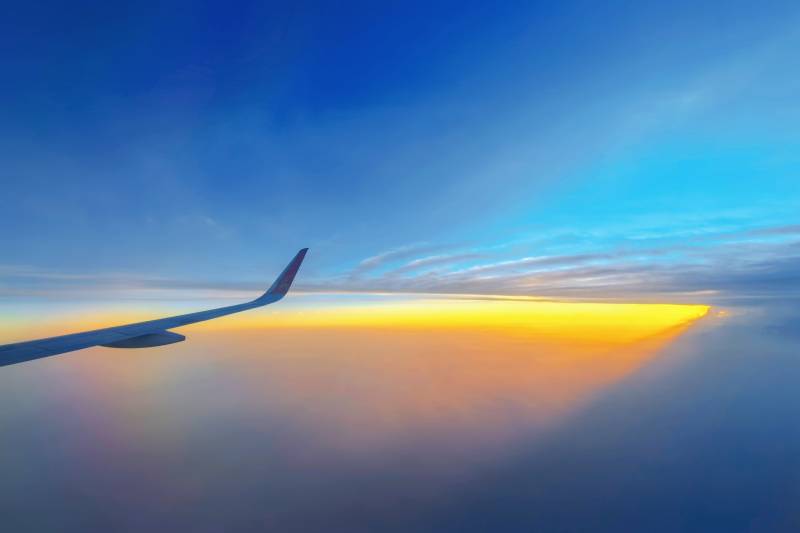 高空日落 云海翱翔