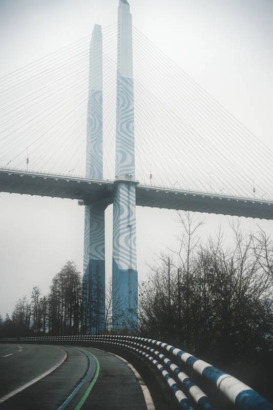 霧中大橋 靜謐之美