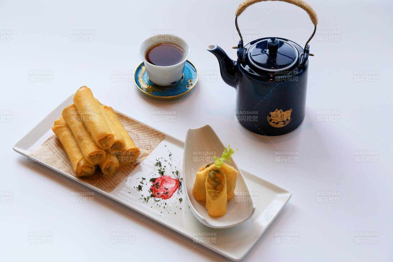 中式茶點與春卷