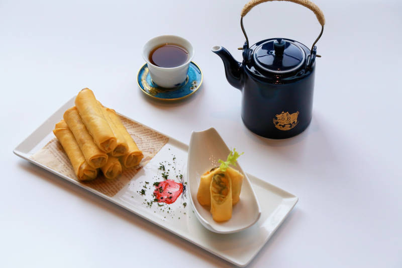 中式茶點與春卷