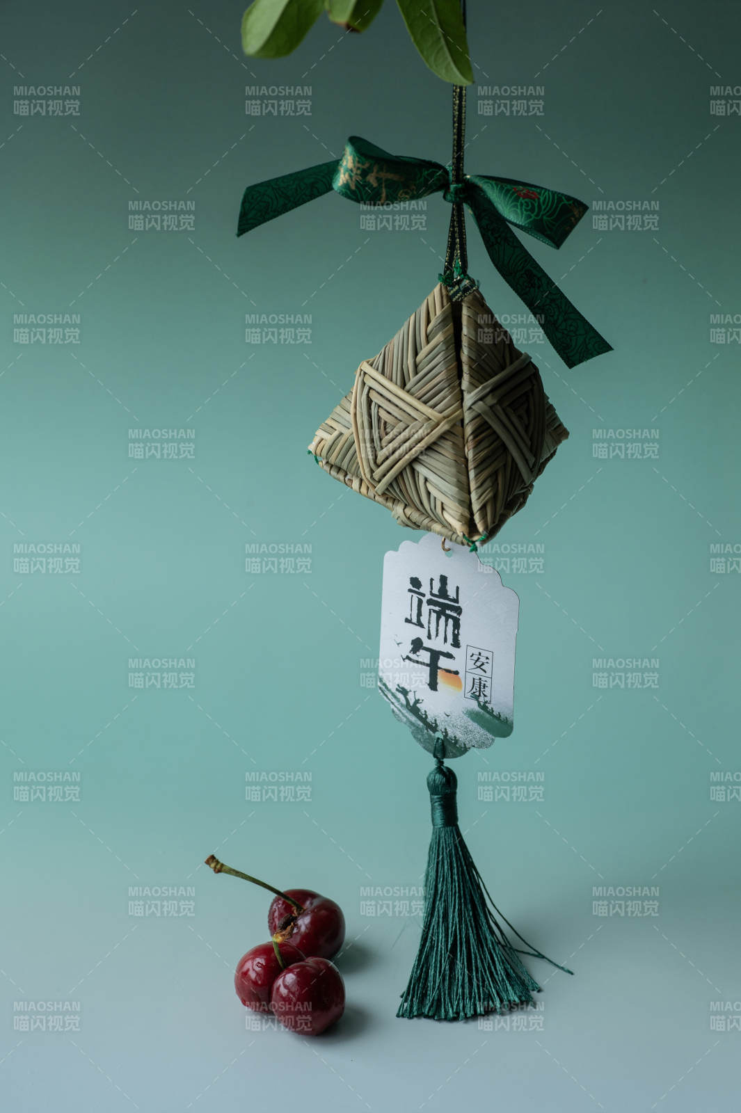 端午安康 粽香櫻桃掛飾