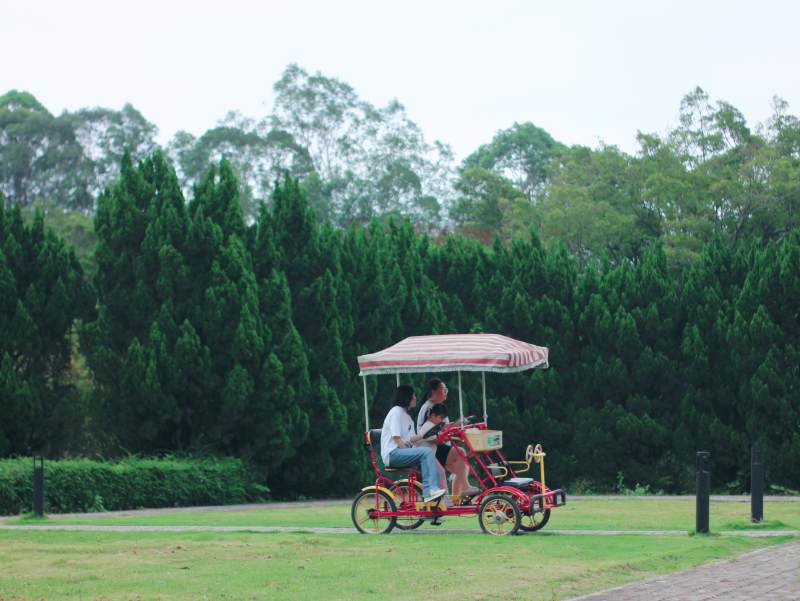 公園里的雙人腳踏車