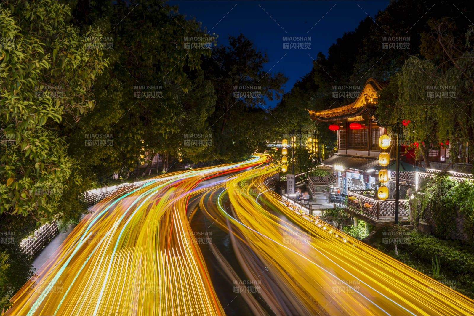 夜景光影 古橋流光
