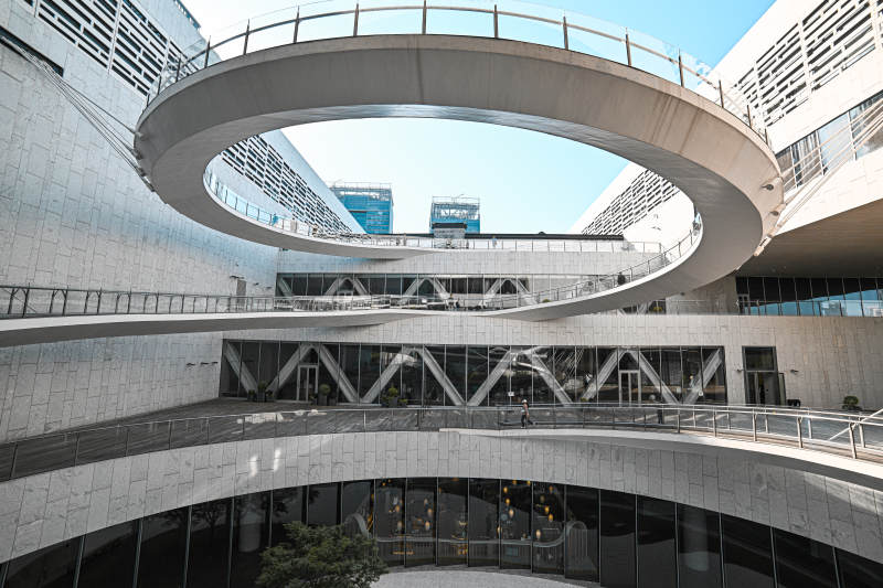 上海博物館東館現代建筑的曲線之美
