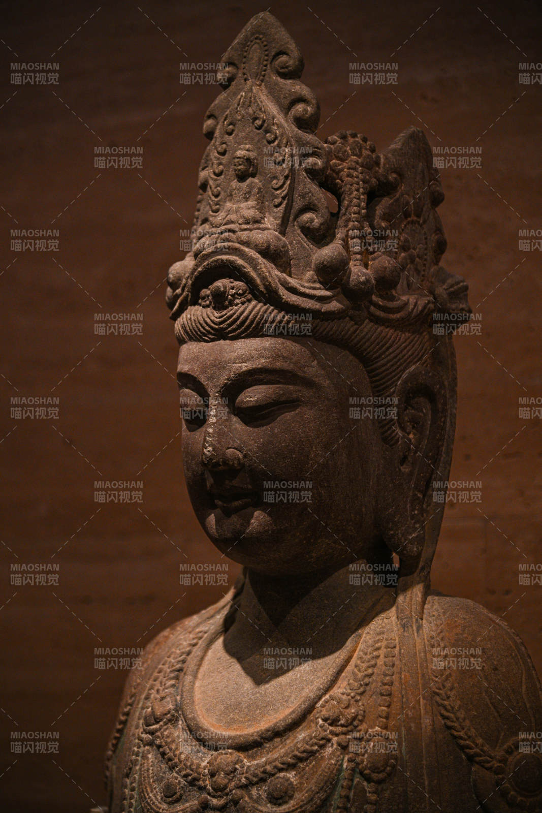上海博物館古代佛像雕塑細節特寫