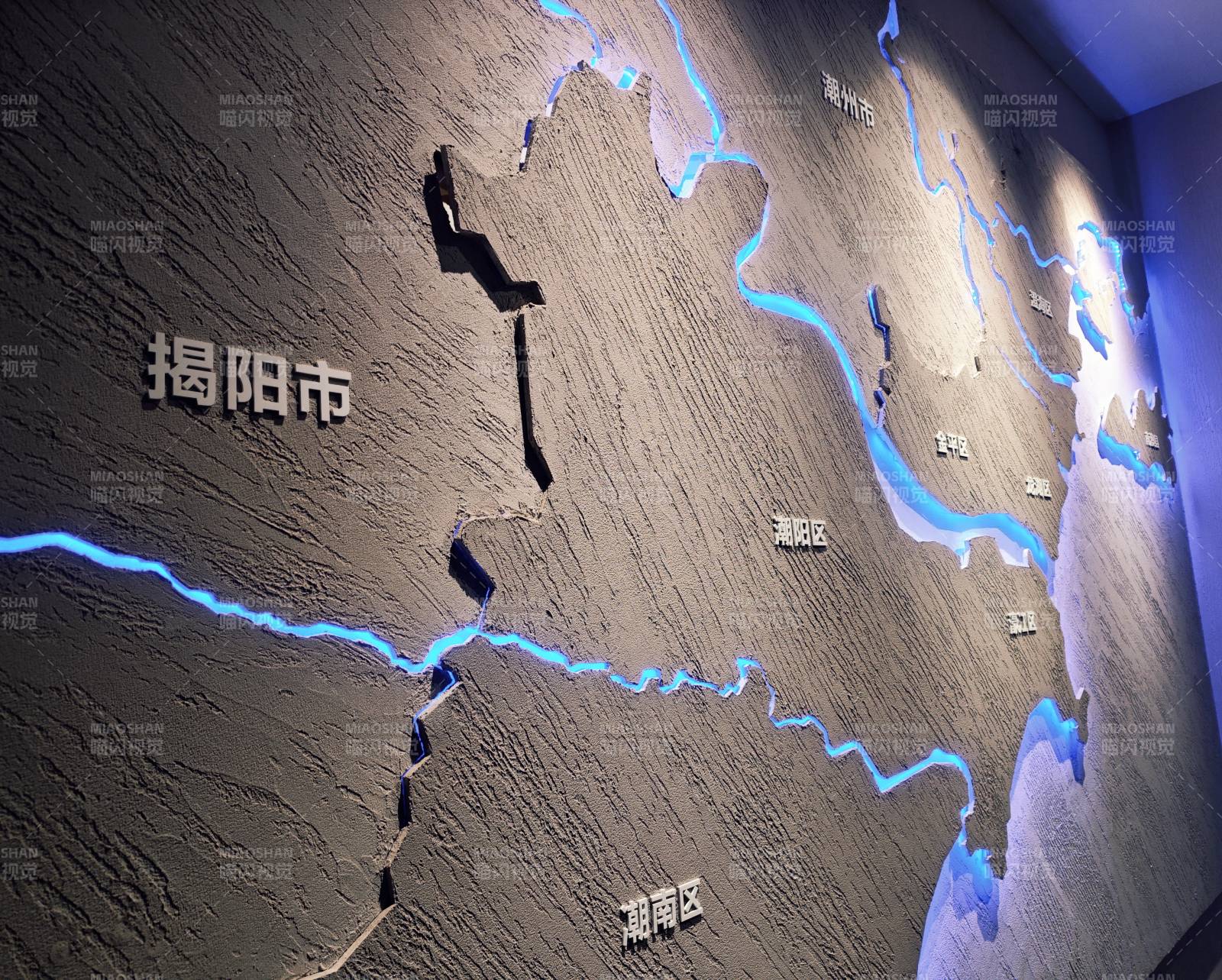 揭陽市地圖展示墻