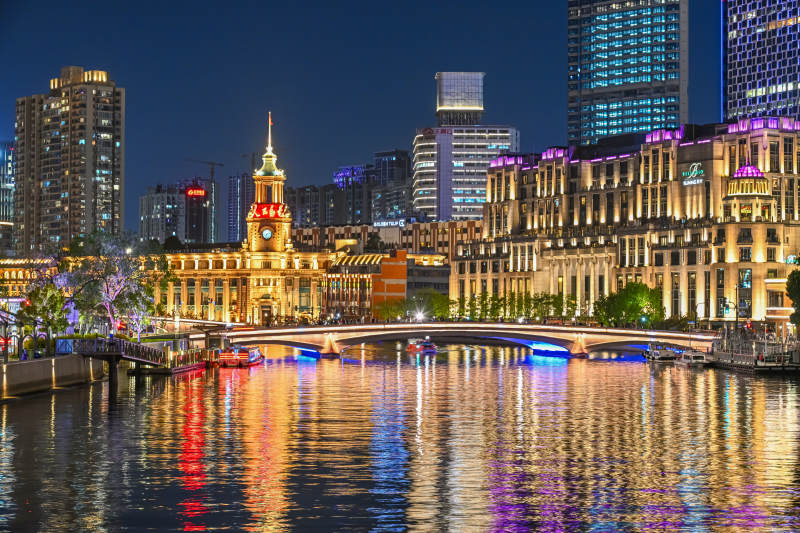 夜景中的城市風光